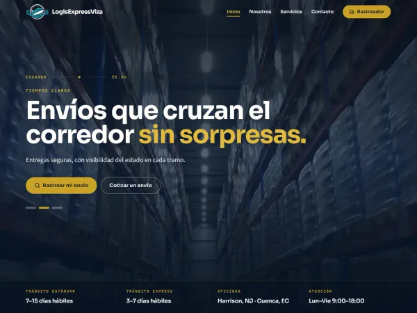 LogisExpressViza — Web App desarrollado por Vayolet Web Design en Ecuador