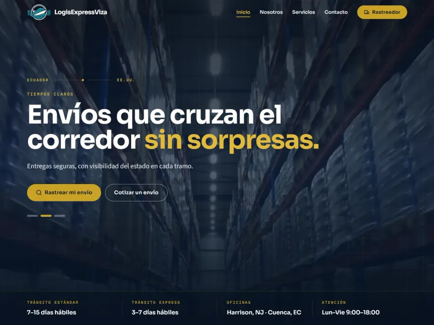 LogisExpressViza — Web App desarrollado por Vayolet Web Design en Ecuador